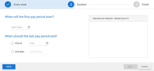  Create Pay Periods - Durration step.